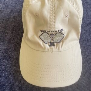 Southern Tide Ball Cap Pickleball Paddles Logo Adjustable Hook and Loop Lt Tan
